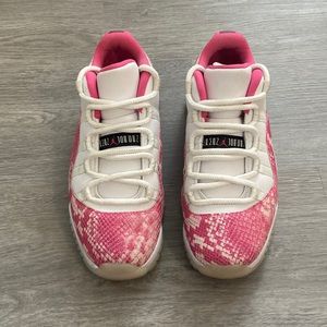 Limited Edition Jordan 11 Retro Pink Snakeskin Shoe, Excellent Condition